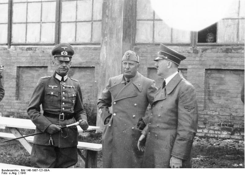 Hitler, Mussolini and von Rundstedt in Russia